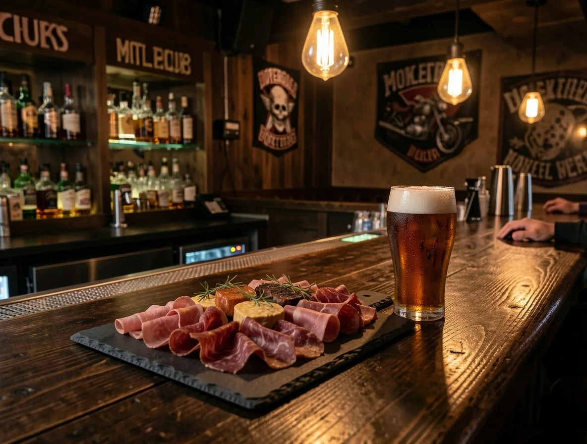 Comptoir du bar et espace lounge convivial chez Malone Loria